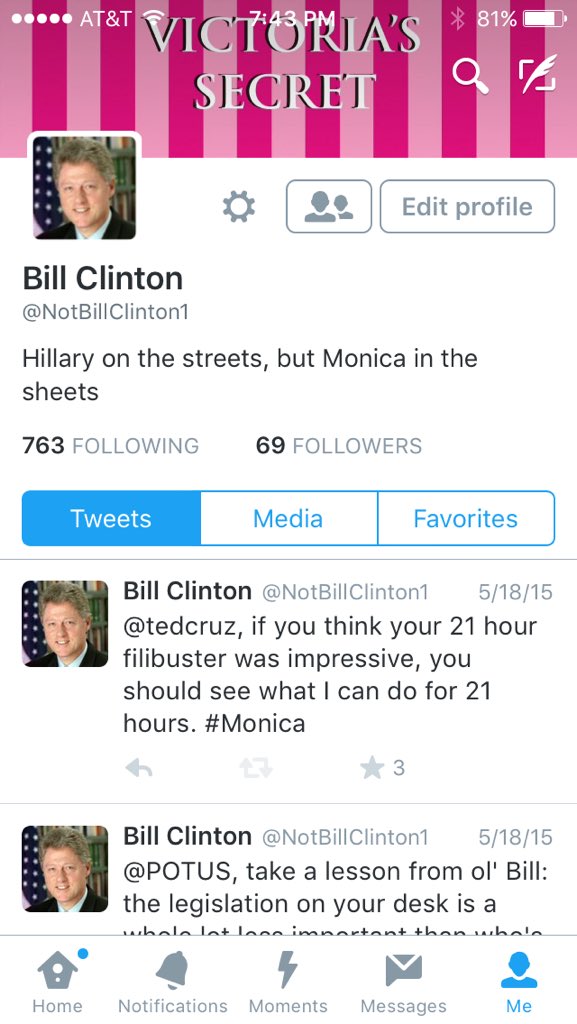 Bill Clinton tweet media
