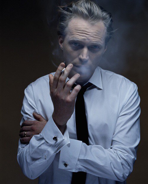 Paul Bettany smoking a cigarette (or weed)
