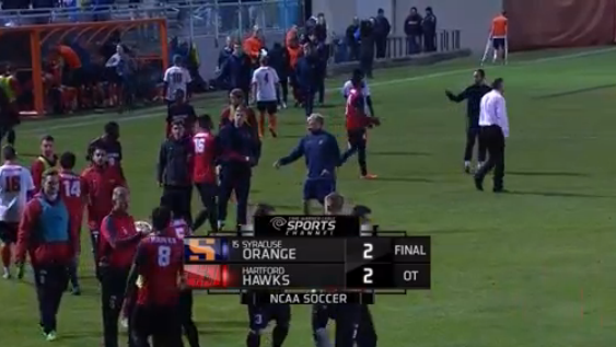 HawksInformer's tweet photo. #UHartMSOC: Hawks played their 8th OT game of the season tonight against No. 15 Syracuse, ending in a 2-2 draw https://t.co/6E1pjRRphE