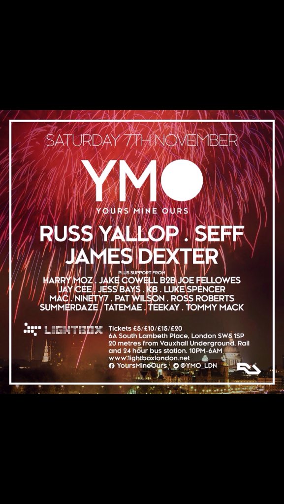 HouseTicketsLDN's tweet photo. This Saturday at LIGHTBOX YMO have put together this monster https://t.co/6fD2Qr1AaB https://t.co/MFLJGP3su1