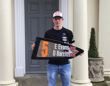 .<a href="/ElfynEvans/">Elfyn Evans</a> tonight for a Q/A at 7pm. Best question wins this signed window. Winner must attend #WRGB Service Park