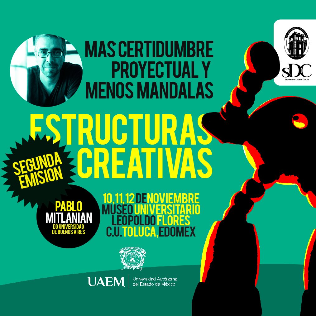 EditorialUAEMEX's tweet image. ¿Ya te inscribiste al &quot;Taller de estructuras creativas&quot; que se impartirá del 10 al 12 de noviembre?