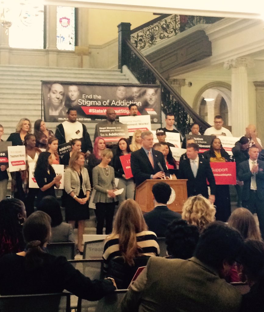 StevenMWalsh's tweet photo. Thank u @MassGovernor for your leadership on the opioid crisis &amp;encouraging addiction education #StateWithoutStigMA https://t.co/xgzk2qmbS1