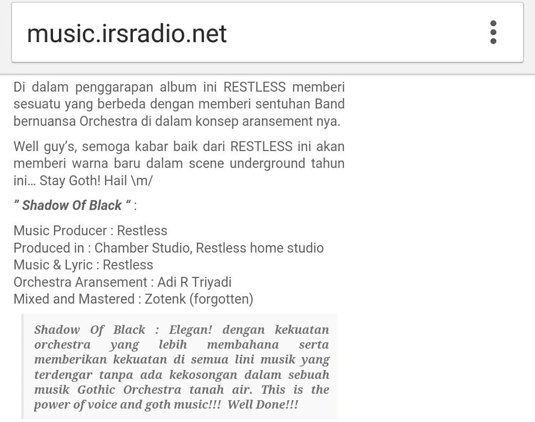 This about @Restless_Gothic "Shadow Of Black" 👉 music.irsradio.net/restless-lepas…