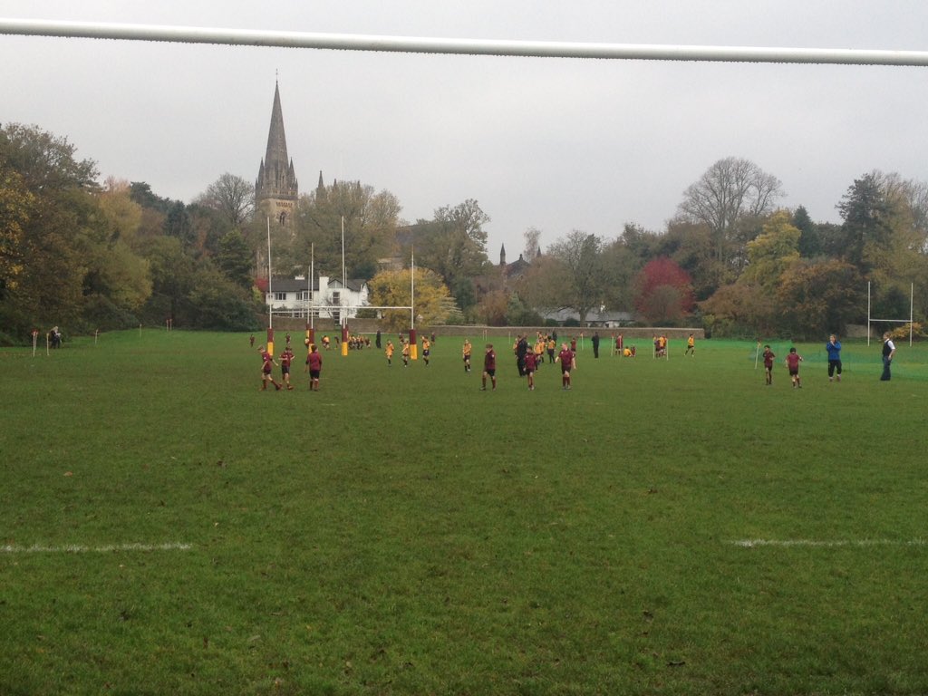 Grey skies overhead but excellent rugby from junior @CSLcardiff against QEH