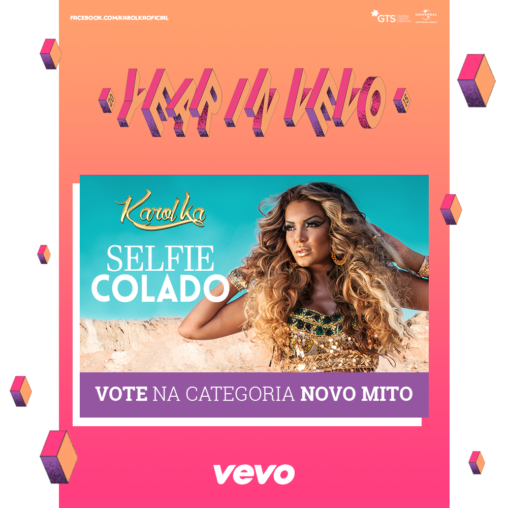KarolKaOficial's tweet photo. Meus amores, estou concorrendo ao #YearInVevo na categoria #MitoDoAno! Vem, gente! https://t.co/pFRMO3Olm6 https://t.co/DzWe1WbNEZ