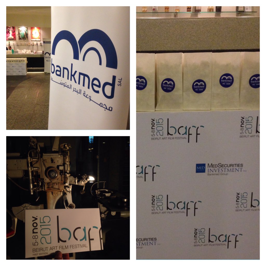 Bankmedleb's tweet photo. We arrived to the opening of the #BeirutArtFilmFestival & the cinematic buzz is all over the place. #MedSecurities https://t.co/ALD0nhlRyr