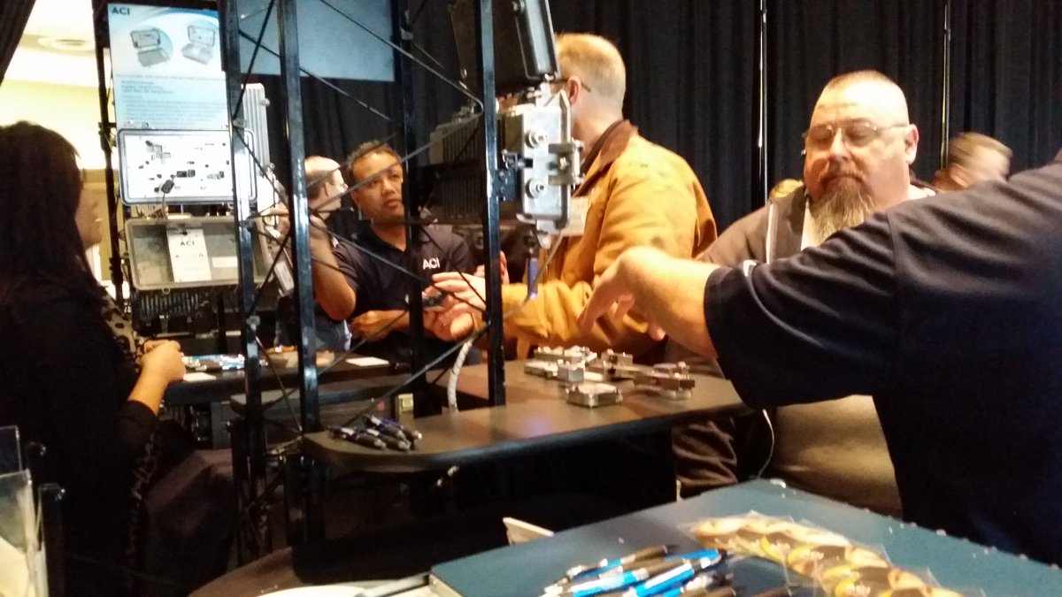 ACIcomms's tweet image. At the #scteMtRainier show - let the teaching begin! Because we know it's all about providing SOLUTIONS!