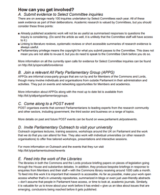 janetinkler's tweet photo. How can you get involved with Parliament (& maybe have some impact)? #POSTRIAP handout here https://t.co/GFbaN9w5S0 https://t.co/2Z9UmMX7Q7