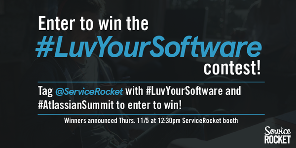 ServiceRocket's tweet photo. Tweet us why you love your @Atlassian tagging #LuvYourSoftware & #AtlassianSummit for a chance to win great prizes! https://t.co/wSkBNRLznK