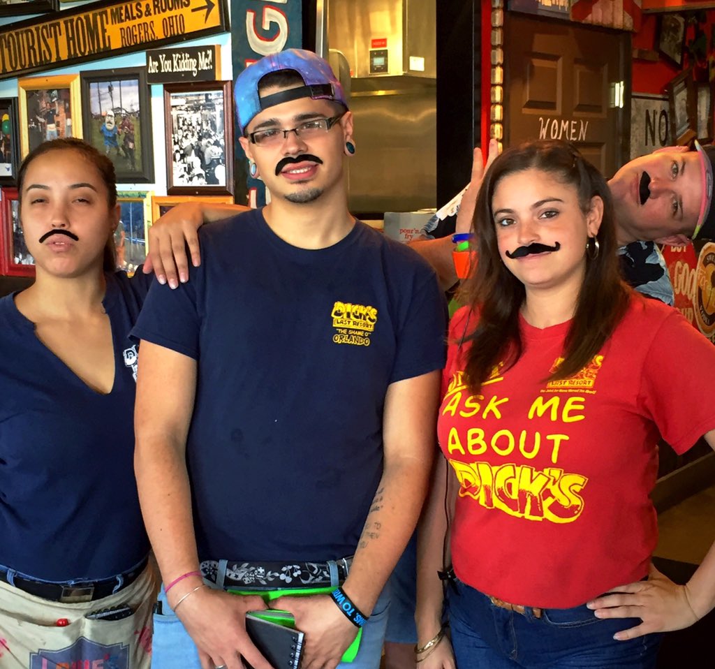DicksOrlando's tweet photo. We #Mustache you a question #youcomintodicks @dicksorlando  #makemelaugh #wackywednesdays #movember2015 https://t.co/U4ZhYn7KM7