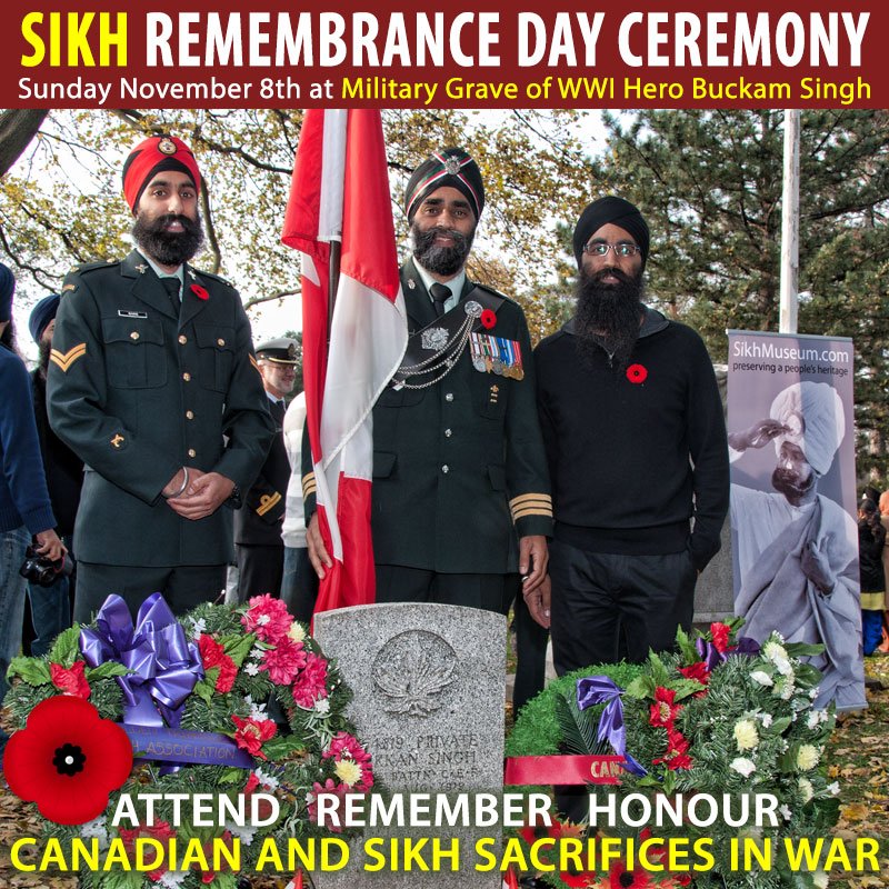 Canada's Minister of National Defense Lieutenant-Colonel <a href="/HarjitSajjan/">Harjit Sajjan</a> remember our veterans sikhmuseum.com/remember
