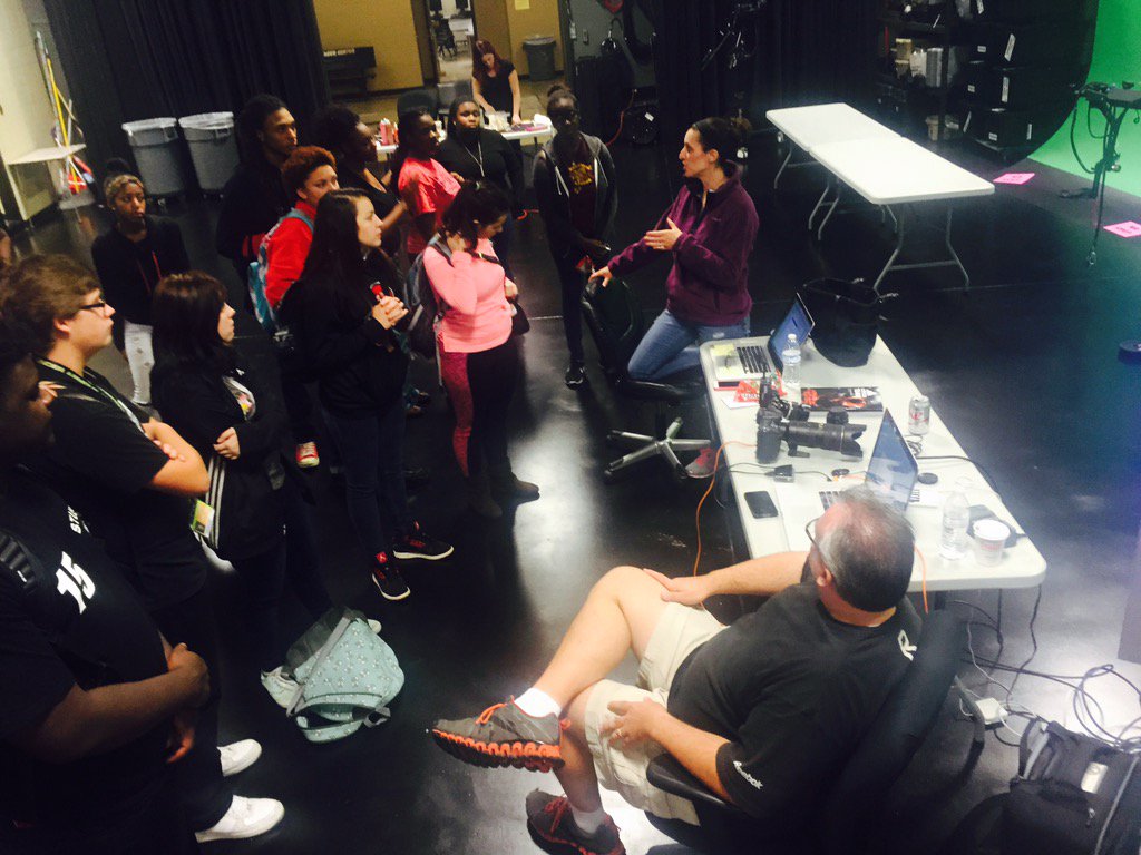 WCHS_FINEARTS's tweet photo. Jeremy and Kelly from #adidas talking with Photogs @FRMediaIndy @WCHS_WCC #reallife https://t.co/P8BNKujNNI