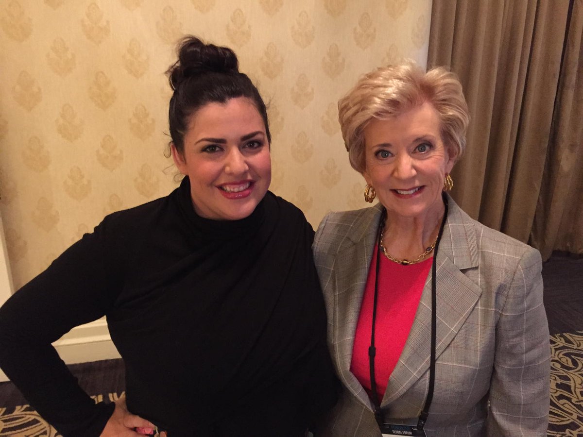 Meagan_major's tweet photo. Just made up Linda McMahon. What an interesting woman! #fortuneglobalforum https://t.co/i6XBtYeGxx