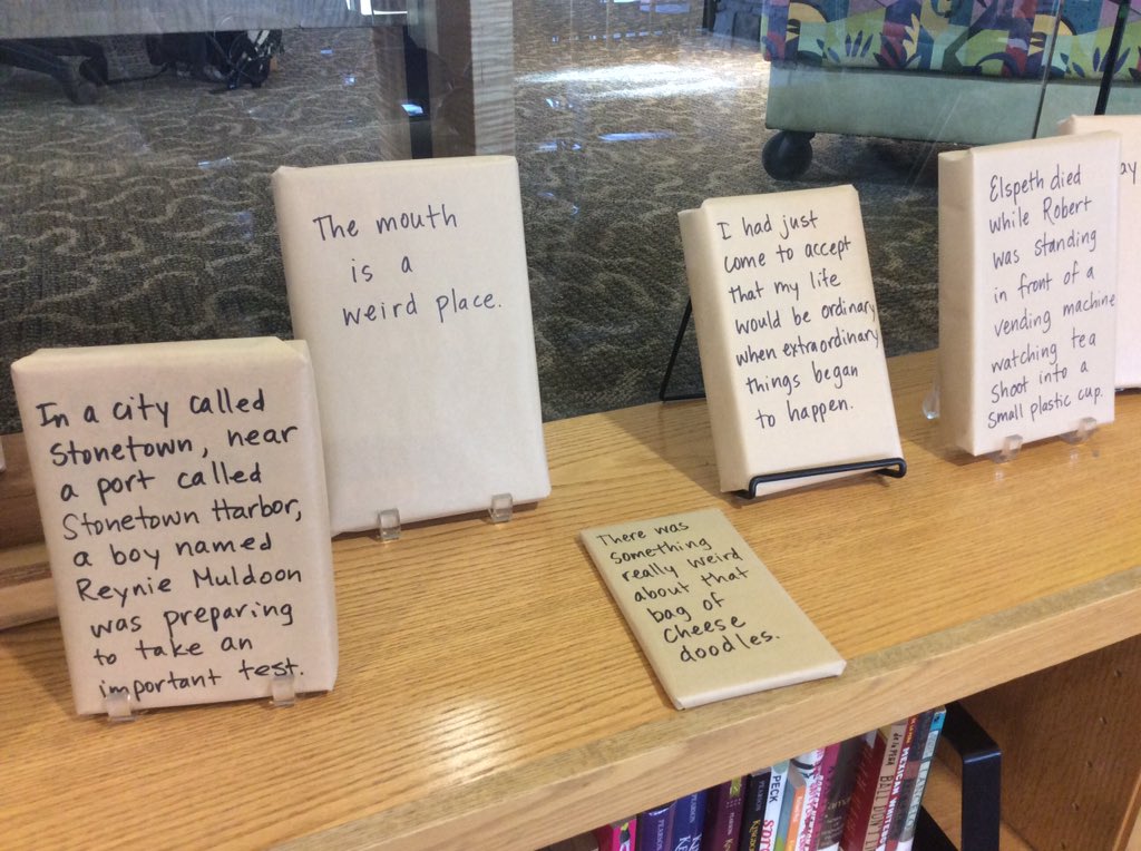StJAcademy's tweet photo. You never get a second chance to make a first impression... Or do you? #library #firstlines #discoveranewbooktoday https://t.co/WnkidmZ5cw