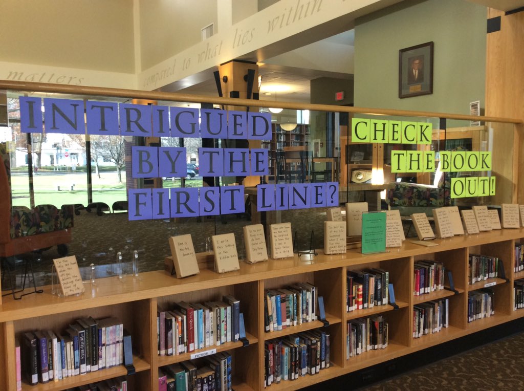 StJAcademy's tweet photo. You never get a second chance to make a first impression... Or do you? #library #firstlines #discoveranewbooktoday https://t.co/WnkidmZ5cw