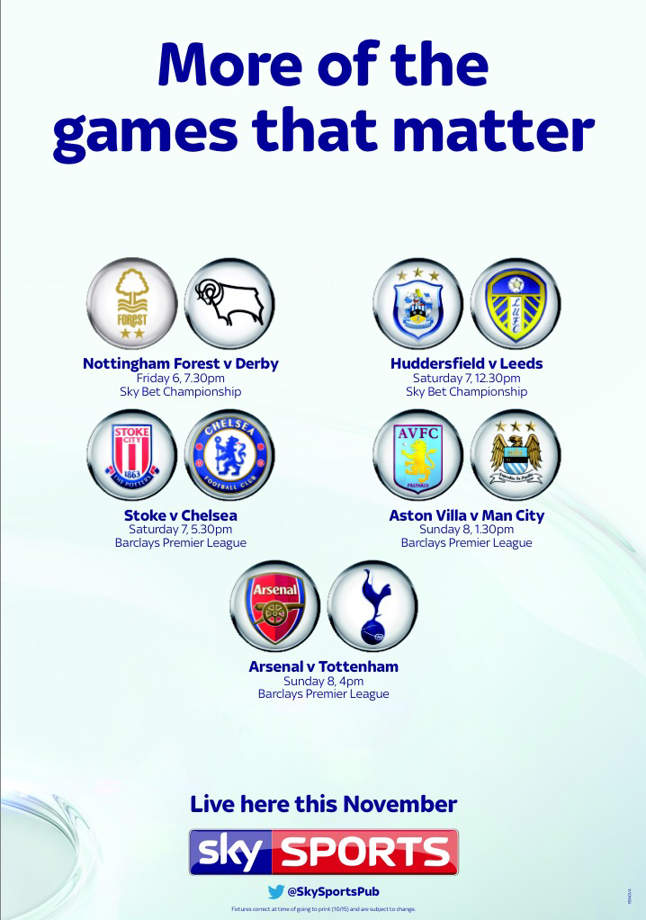 GeorgeInnDav's tweet photo. Plenty of football this weekend live on #skysports #properpub #daventry #football https://t.co/iAMu3fA5mz
