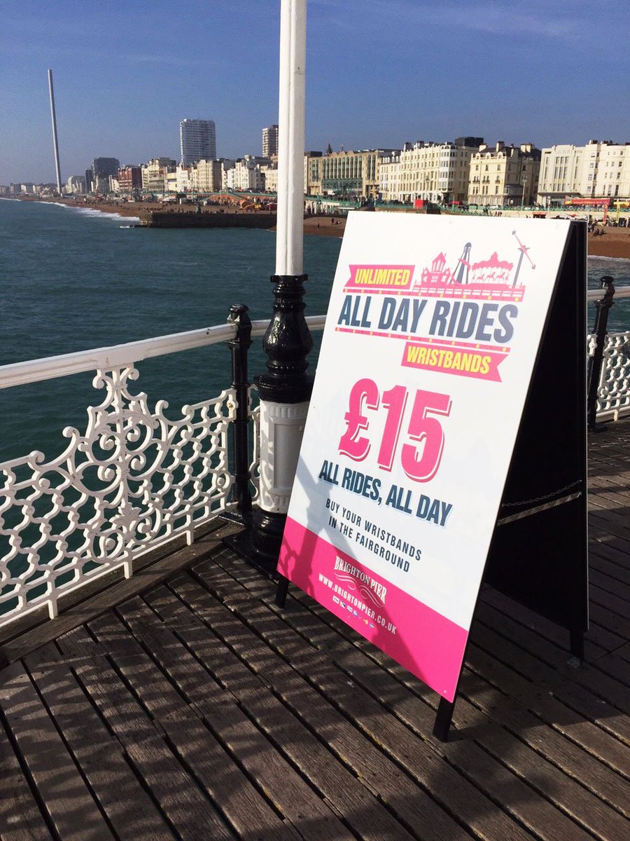 SynkCreative's tweet photo. @BrightonPier Free Rides campaign, artwork designed, developed and printed inhouse at Synk Creative. #print #design https://t.co/lfbnD7hb23