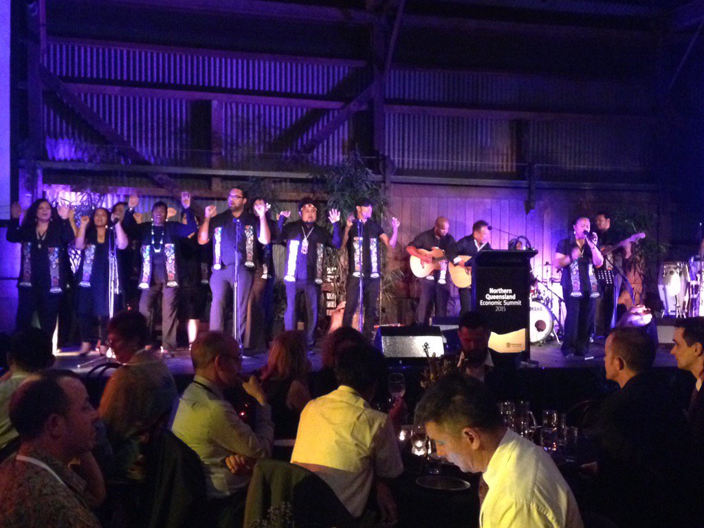 a_palaszczuk's tweet image. Thanks to Sounds of AustraNesia for entertaining the #NQESummit tonight in #Cairns #qldpol