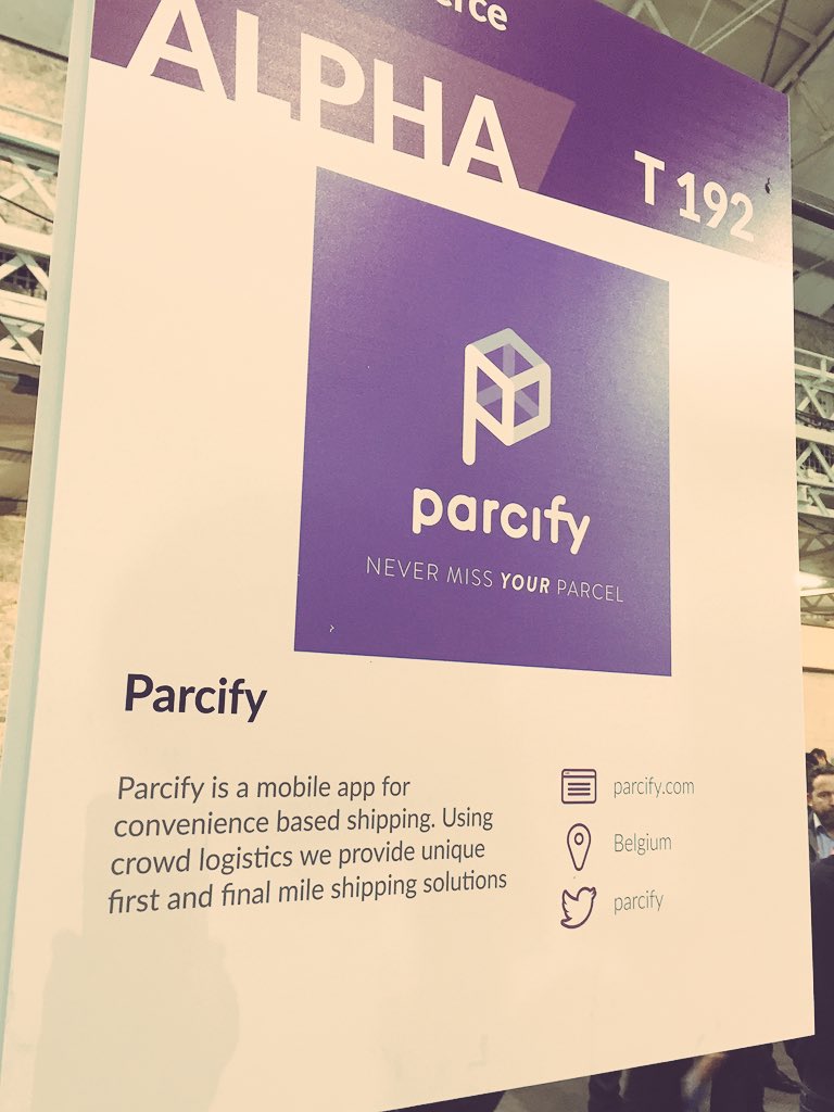 startitkbc's tweet image. Our startup #BEtech @parcify at the #websummit | selling their first&amp;amp;final mile shipping solutions #crowdlogistics