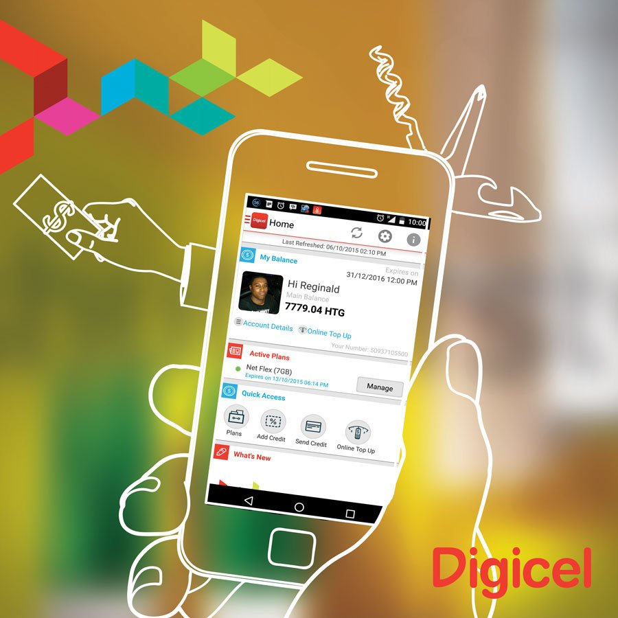 DigicelHT's tweet photo. Bonjou tout moun,
 Rapidman ou ka verifye kont ou gras ak :
#MyDigicelApp
#verifye balans ou
#Rechaje kont ou https://t.co/98xaahOtYV