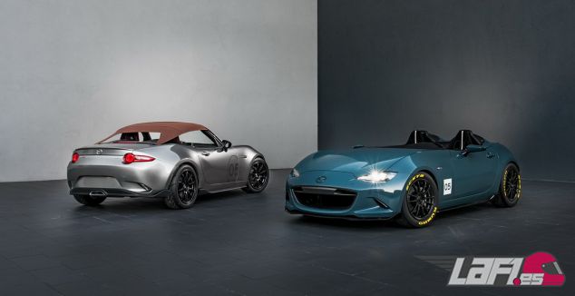 Framosval's tweet image. Mazda #MX5 Speedster y Spyder, los dos #Miatas "a dieta" listos para el #SEMAshow2015 bit.ly/1Rv4FDp