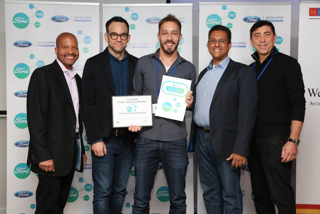 CaioBulgarelli's tweet photo. I've got the 3rd place at the hackathon #FordDev. Build my app drivable and tested in-vehicle experience was great! https://t.co/tfrsKevN5e