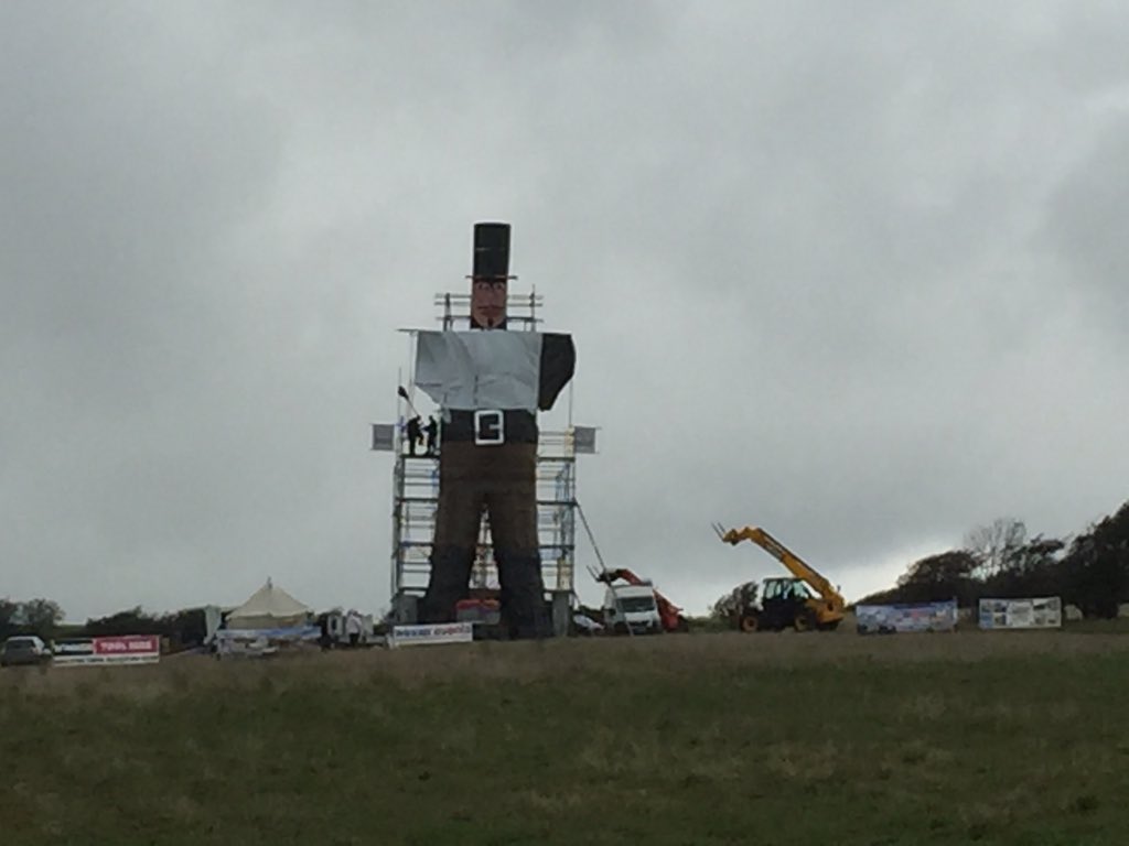 Only one more day to go ... Borough Bonfire's 50 foot world record Guy coming along nicely #boroughbonfire