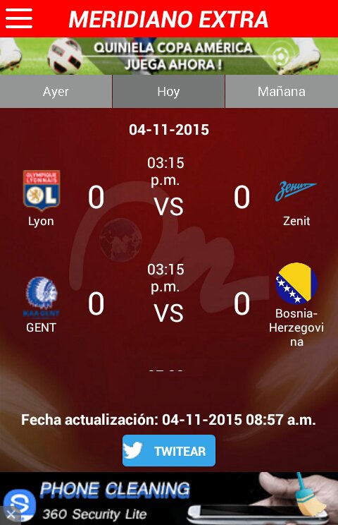 joaofaria1958's tweet photo. Estos son los partidos de hoy. Descarga #MeridianoExtra: https://t.co/UTy38zJHdz https://t.co/Aa22f3XIli