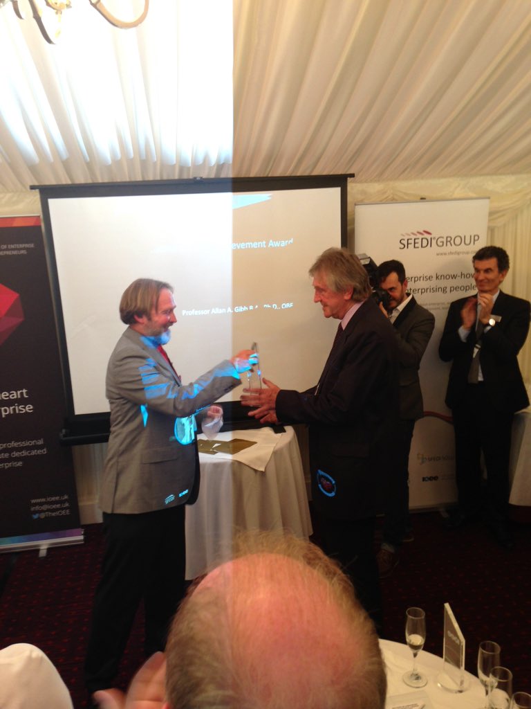 TheIOEE's tweet photo. The International Lifetime Achievement award is presented to Professor Allan A. Gibb #CE2015 #CE2015Awards https://t.co/DRGbyGxulJ
