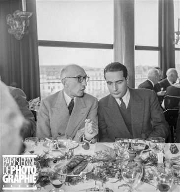 Stunning Image of Francois Mauriac and Francois Mitterrand in 1949 