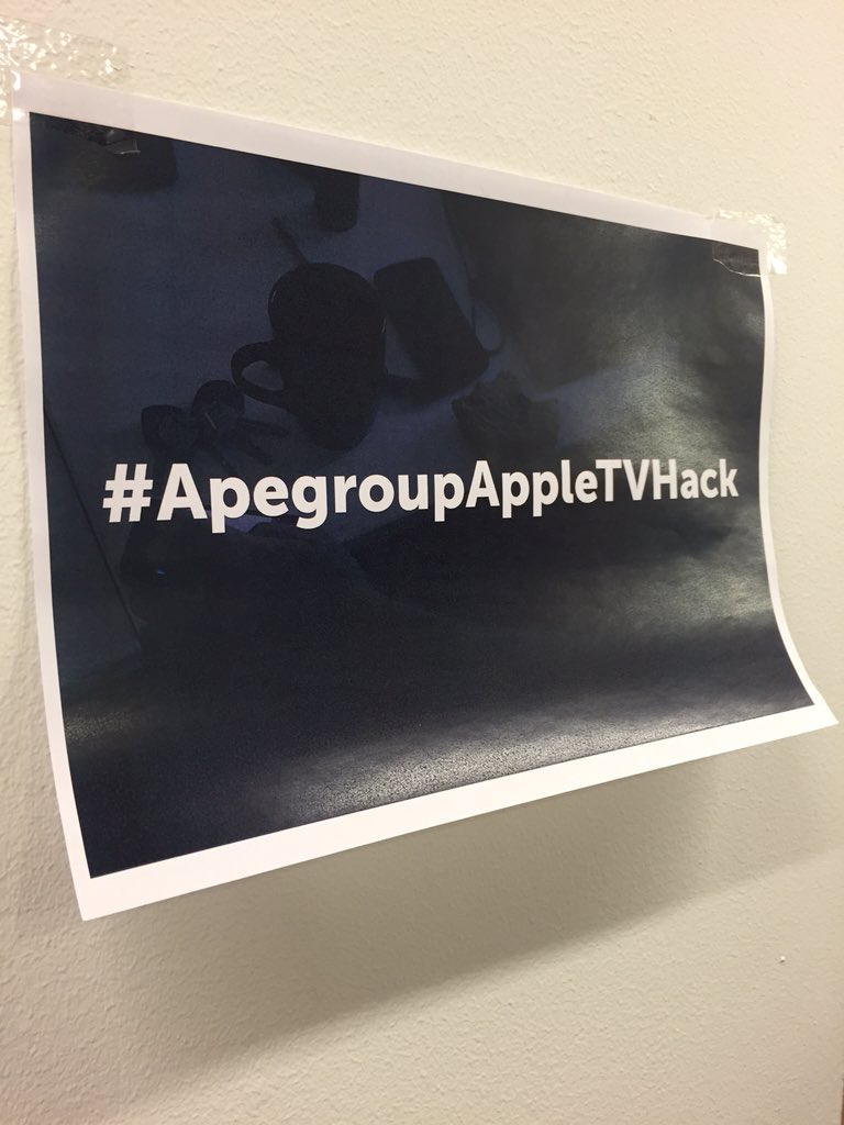 JBogardh's tweet photo. Nu kör vi! #ApegroupAppleTVHack https://t.co/GrZfDucIEN