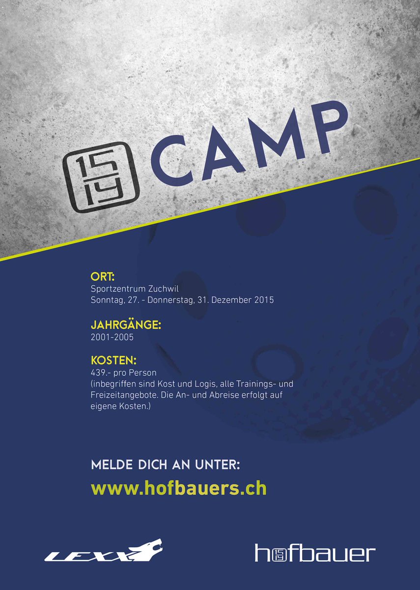 mhofbauer_'s tweet photo. 1519 Camp zum Jahresende in Zuchwil
 - jetzt anmelden!
#unihockey #camp #1519 https://t.co/VR3Ai77q2p