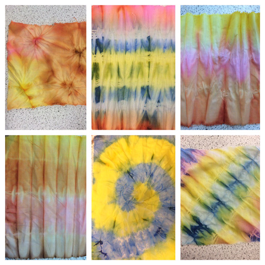 misscotsell's tweet photo. @SarumAcademy @artsatsarum amazing tie-dyes created by Year 8! Masters in the making... #creative #enjoyeducation https://t.co/YmIwTlgdjV