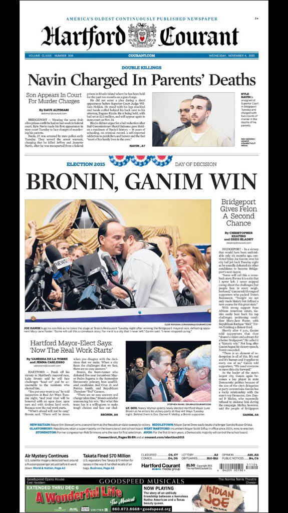 Congratulations to Hartford's next mayor, @HinckleyAllen's Luke Bronin!  @BroninForMayor