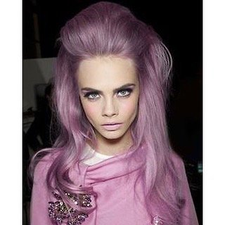 @caradelevingne looking luxuriously lavende! In the #Halloween spirit! #Halloween2015 #Hair #Fashion #CaraDelevingne