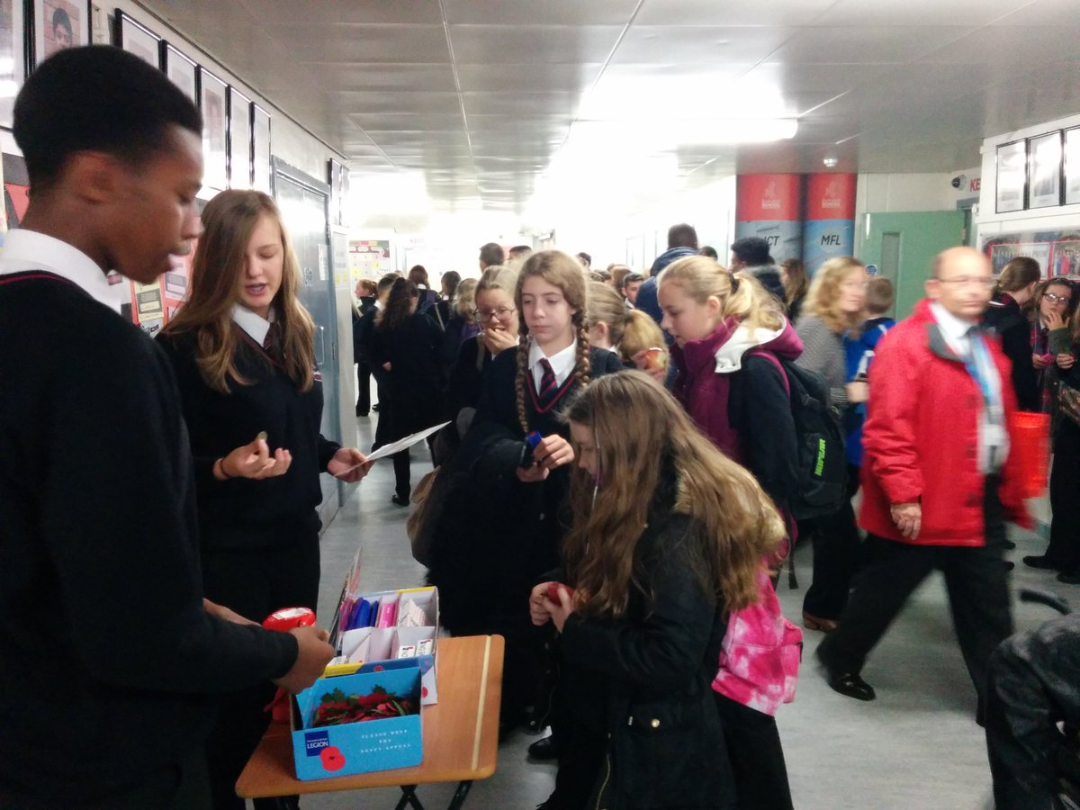 OfficialEcco's tweet photo. Fantastic to see our Student Leaders selling Poppies today.  #respect #SMSC https://t.co/t7ZHTm0Zdn