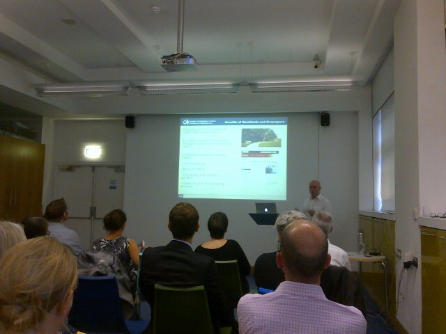 SustainableGLA's tweet photo. Hugh McNish from Forestry Commission Scotland 'just being in nature benefits your health and well-being' #adsdecade https://t.co/oi3Fw98kE9