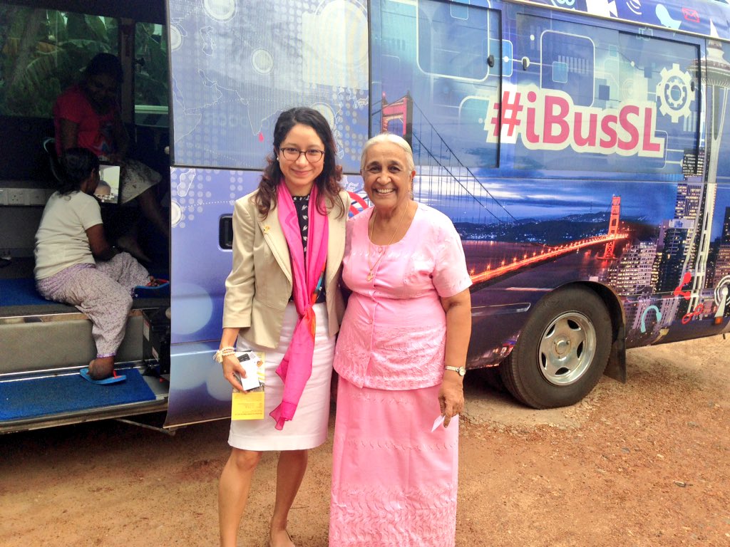 BuduMalli's tweet photo. Today @StateDept official @anayathzin met Mrs.Neetha Ariyaratne at @sarvodayalanka office. #iBusSL #SriLanka https://t.co/q9GifD1J3L