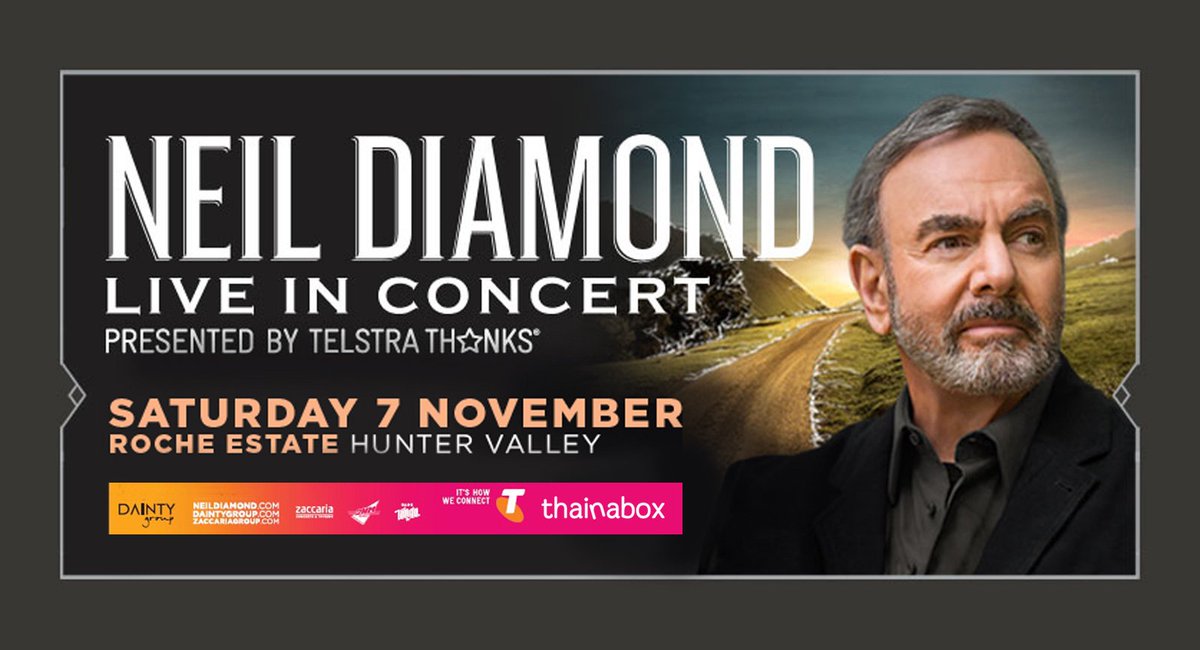 thainabox's tweet photo. Neil Diamond, Grammy Award®-winning Rock & Pop Singer/Songwriter is coming to #Australia!
#neildiamond #thainabox https://t.co/aQ2b2JGfdy