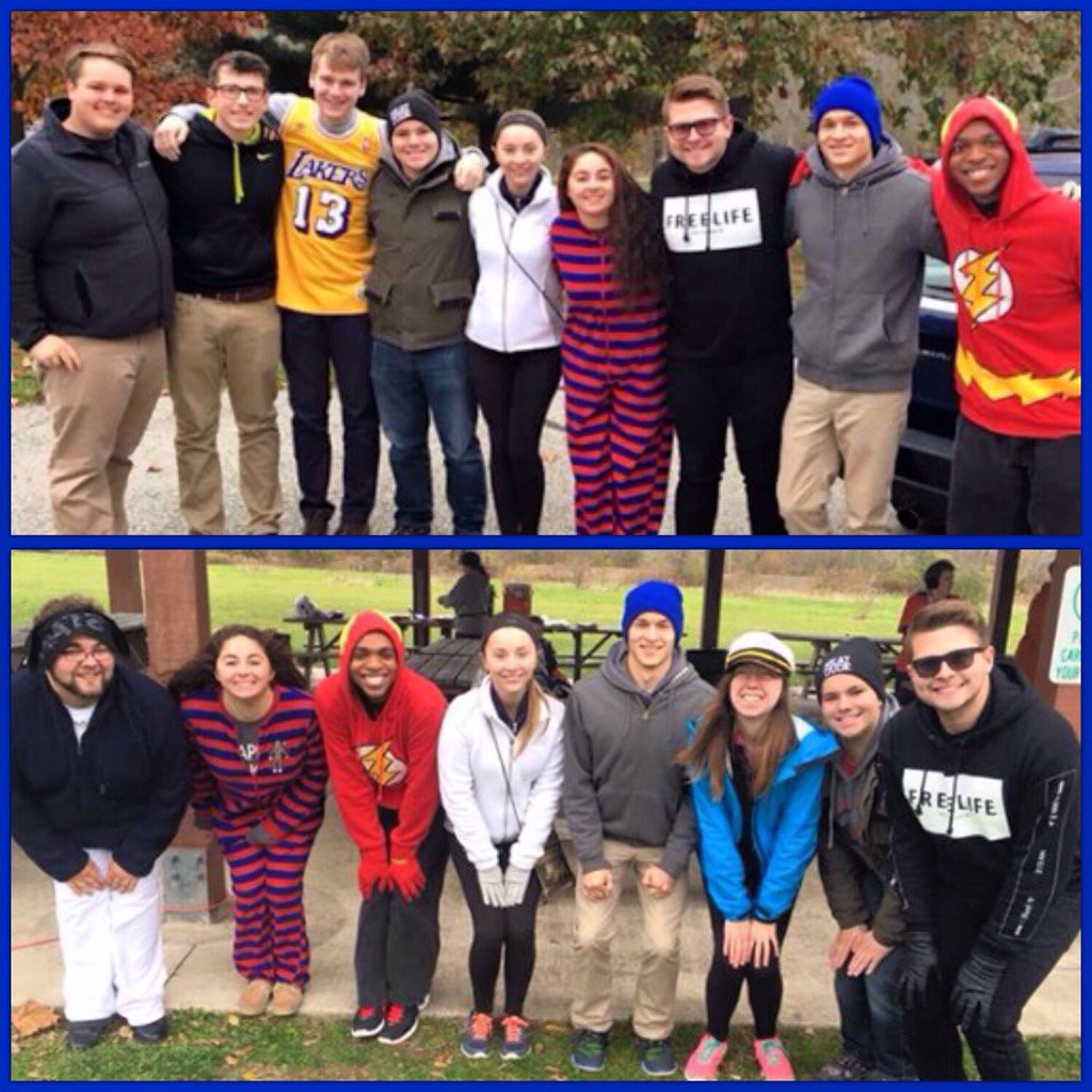 ButlerAPO's tweet image. We had a great time volunteering at a Halloween 5k handing out water, directing runners, and cheering! #APO #Service