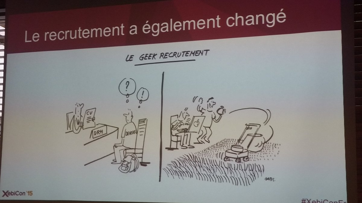 agoncal's tweet photo. Très bonne (et drôle) conférence de @llegardeur sur "Comment manager des geeks" https://t.co/cIcxGKaty2