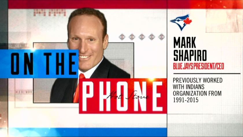 MLBNetwork's tweet photo. #LIVEonMLBN: @BlueJays President and CEO @MarkShapiro chats with Matt Vasgersian &amp; Harold Reynolds on #MLBNHotStove. https://t.co/qEw4sBy5Of