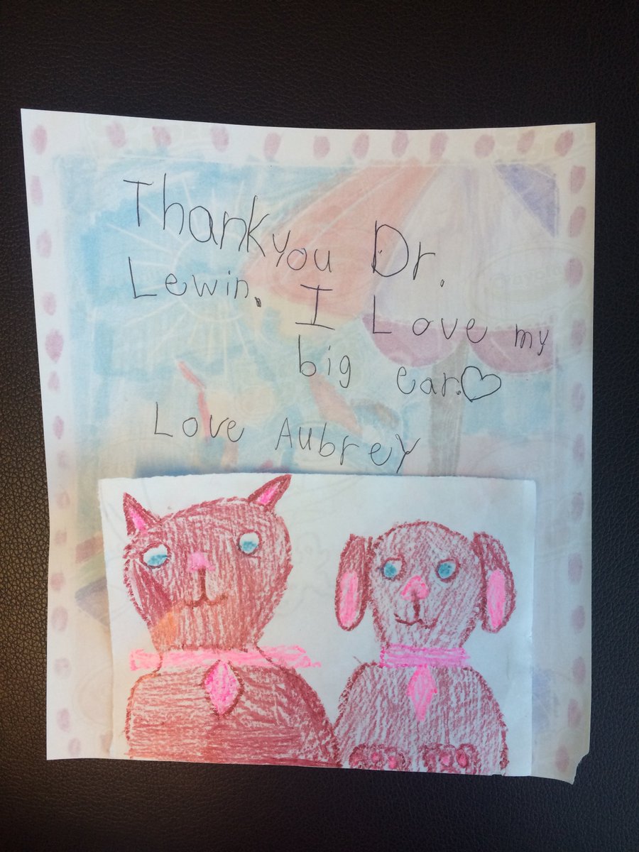 SherylLewinMD's tweet photo. Cards + Hugs = Job Perks #Microtia #EarSurgery https://t.co/AoyrmmpqP3