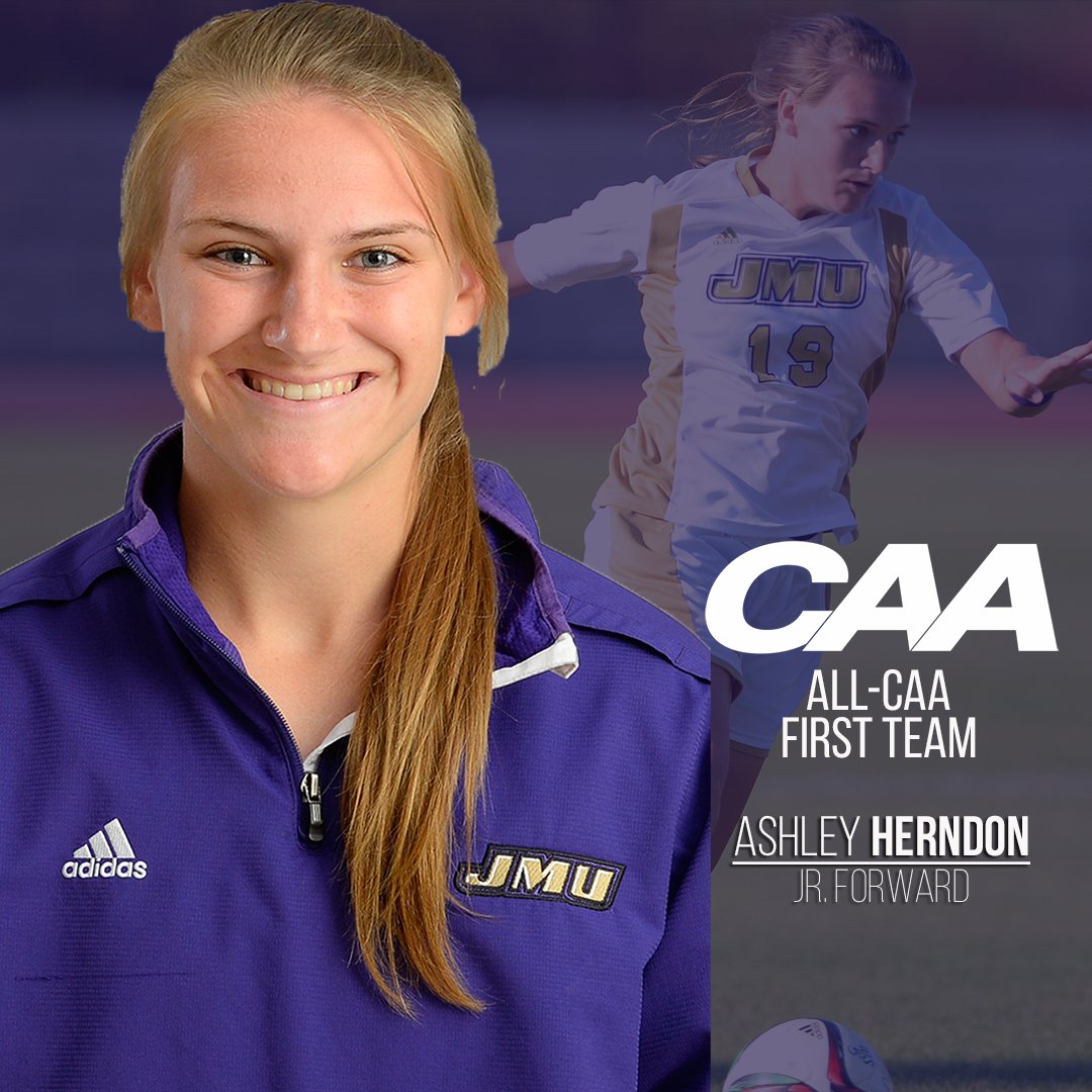 JMUWSoccer's tweet photo. Congratulations to @ashleyherndon19 for being named to the 2015 All-CAA First Team! https://t.co/vJIaqBSysM