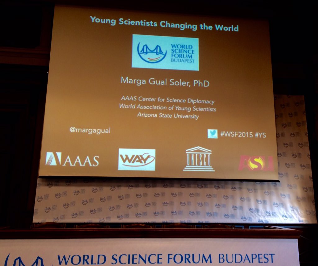 margagual's tweet photo. Sharing my journey from #WSF2013 to #WSF2015. This meeting can literally change your life! #IAmAScienceDiplomat #YS https://t.co/wwEqd2Bd0W