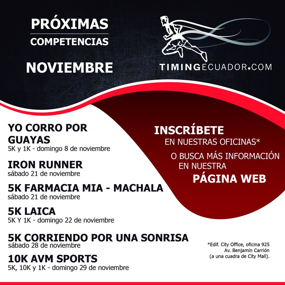 TimingEcuador's tweet photo. Iniciamos un gran mes #Noviembre #TimingEcuador https://t.co/FI2ZWHBU9i