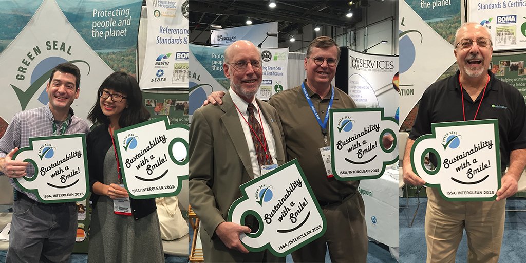 GreenSeal's tweet photo. Check out our latest blog https://t.co/yHWLnlFItE w/ images from #ISSA2015
Great smiles @HillyardInc @REWhittakerCo! https://t.co/1pJ2yo06o5