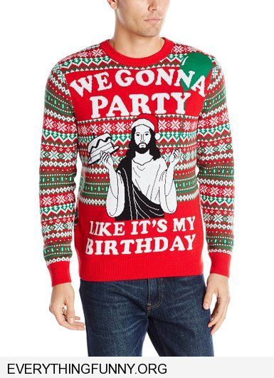 ugly christmas sweater jesus