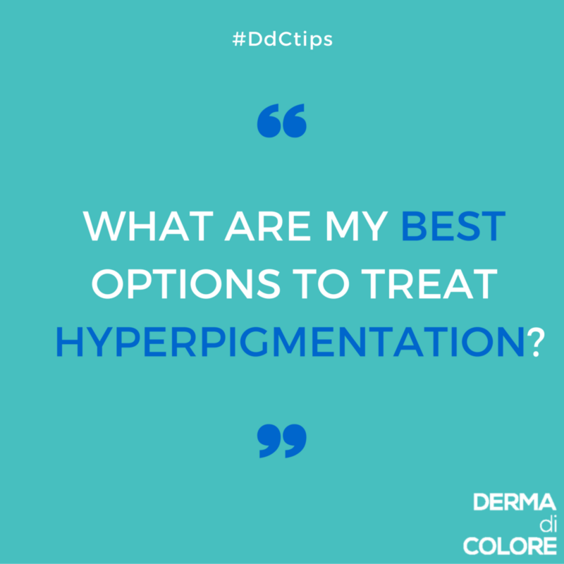 dermadicolore's tweet photo. We use both topical agents and in-office procedures(chemical & laser peels) to treat #hyperpigmentation! #DdCtips https://t.co/nubQHg8guK